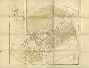 Karte: Plan von Steglitz nach dem Bebauungsplan angefertigt