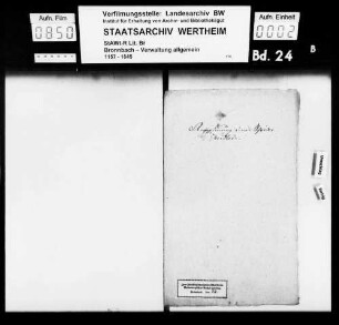 Annehmung eines Schröder-Meisters s.a.