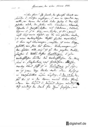 263: Brief von Johann Georg Jacobi an Johann Wilhelm Ludwig Gleim