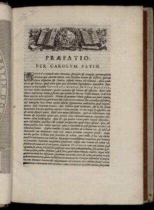 Præfatio, Per Carolum Patin.