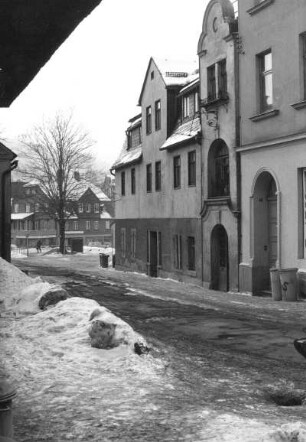 Klingenthal. Ernst-Thälmann-Straße. Blick zum Markt