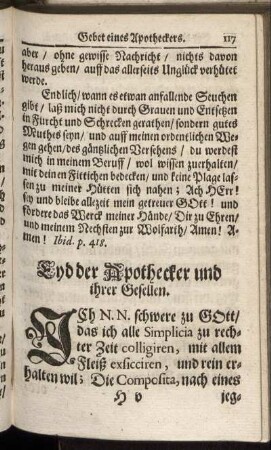 Eyd der Apothecker und ihrer Gesellen.