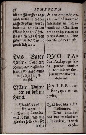 Das Vater Unser/ wie ein Hausvater dassselbige seinem Gesinde auffs einfeltigst fürhalten sol
