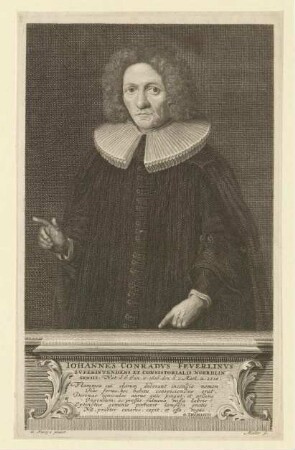 Johannes Conradus Feuerlinus; geb. 05.01.1656; gest. 03.03.1718