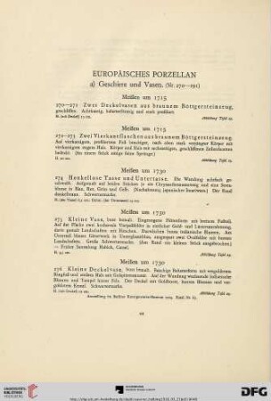 Europäisches Porzellan (Nr. 270-391)