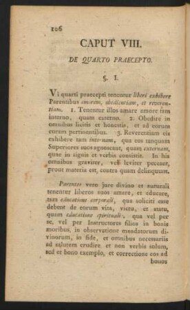 Caput VIII. De Quarto Praecepto