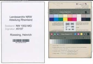 Entnazifizierung Heinrich Roessing , geb. 15.03.1899 (Angestellter)