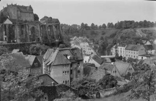 Bautzen. Stadtteilansicht mit Ortenburg