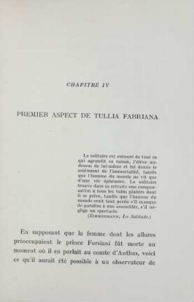 Chapitre IV. Premier aspect de Tullia Fabriana
