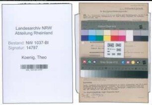 Entnazifizierung Theo Koenig , geb. 00.00.0000 (Studienrat)