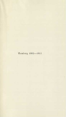 Bamberg 1809-1813