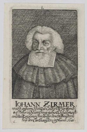 Bildnis des Iohann Zirmer