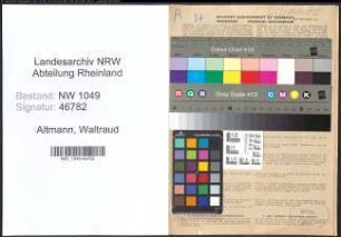 Entnazifizierung Waltraud Altmann , geb. 08.06.1913 ()