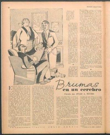 Brumas en un cerebro : Cuento por Julio A. Nuche