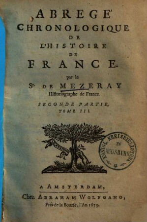 Abrégé chronologique de l'histoire de France. 2,3