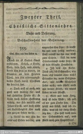 Zweyter Theil. Christliche Sittenlehre