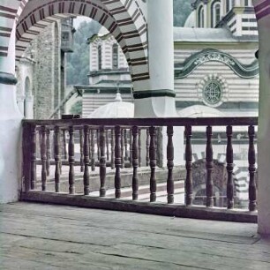 Das Kloster des heiligen Iwan von Rila, ein orthodoxes Kloster im Rila-Gebirge im südwestlichen Bulgarien