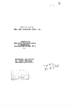 1932/33: Bericht ... - 1932/33