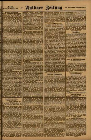 Zweite Ausgabe vom Samstag, den 18. September 1920.