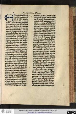 Epiphania domini quadruplici decoratur miraculo et ideo quadruplici vocabulo nuncupatur.