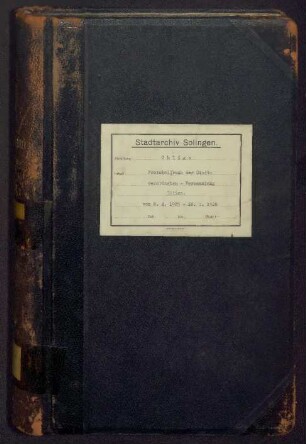 Ohligs: Stadtverordnetenversammlung 1925-1928