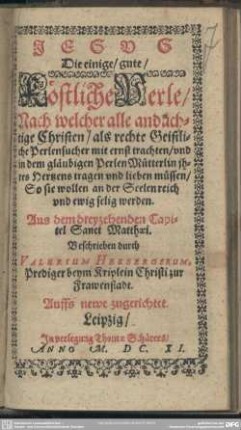 Jesus, die innige, gute, köstliche Perle ...