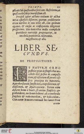 Liber Secvndvs: De Propositione