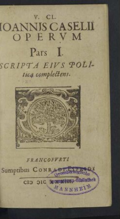 1: Scripta Eivs Politica complectens