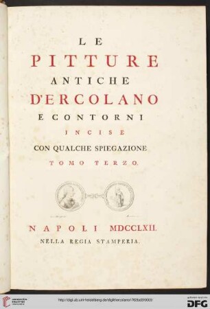 Band 3: Le pitture antiche d'Ercolano e contorni