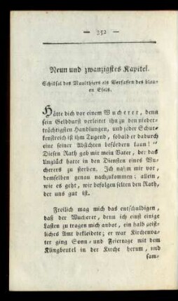 Neun und zwanzigstes [dreißigstes] Kapitel.
