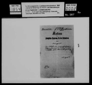 Wahl der ritterschaftlichen Abgeordneten des Neckarkreises für den Landtag 1882