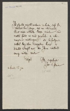 Brief an Peter Theophil Riess : o.D.