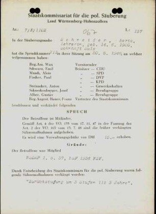 Schneider, Berta