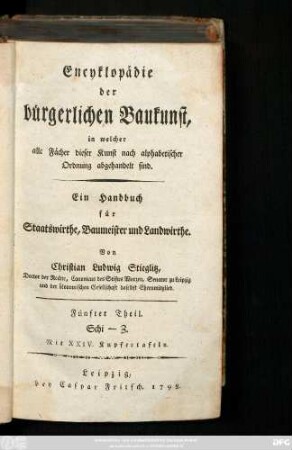 Theil 5: Schi-Z : Mit XXIV. Kupfertafeln