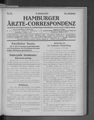 Hamburgische Aerztekammer.