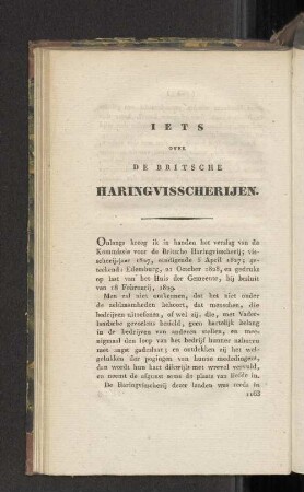 Iets over de Britische Haringsvisscherijen.