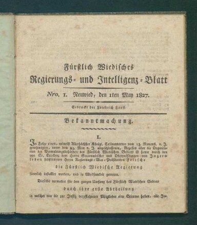 Titelseite einer Zeitung