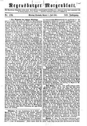 Regensburger Morgenblatt. 13,7-12, 13. 1861, 7 - 12