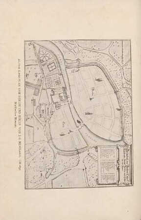 Alter Lageplan von Berlin und Kölln von J. G. Memhard. Um 1650