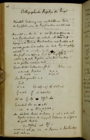 Orthographische Projection der Kugel