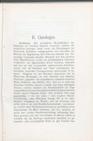 II. Geologie.