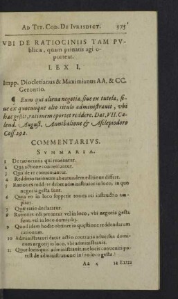 [Titulus XXI.] Ubi de ratiociniis tam publicis, quam privatis agi oporteat.