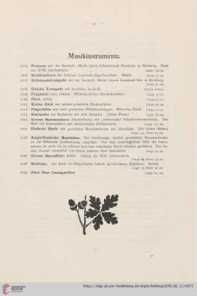 Musikinstrumente (Nr. 1215 - 1229)