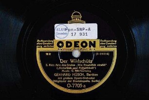 Der Wildschütz : 3. Akt: Arie des Grafen "Wie freundlich strahlt"; ("Heiterkeit und Fröhlichkeit") / Musik: G. Alb. Lortzing