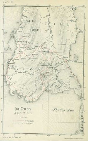 Karte X. Süd-Celebes. Südlicher Theil