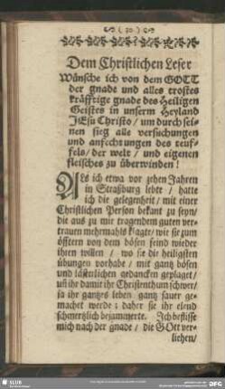 [Vorrede] Dem Christlichen Leser