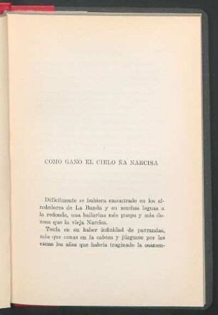 Cómo ganó el Cielo ña Narcisa