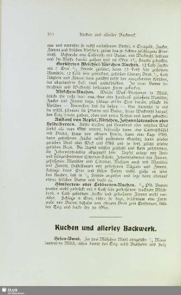 Kuchen und allerley Backwerk