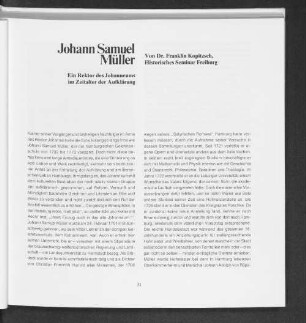 Johann Samuel Müller. Ein Rektor des Johanneums im Zeitalter der Aufklärung.