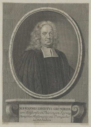 Bildnis des Iohannes Ernestvs Gründler